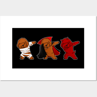 Poodle Dabing Horror Halloween T-shirt Posters and Art